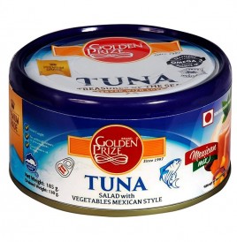 Golden Prize Tuna Salad with Vegetables Mexican Style, Mexican Mix  Tin  185 grams